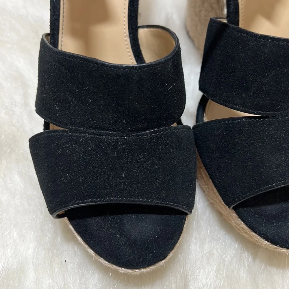 Michael Michael Kors Suede Wedge Platform Sandals.